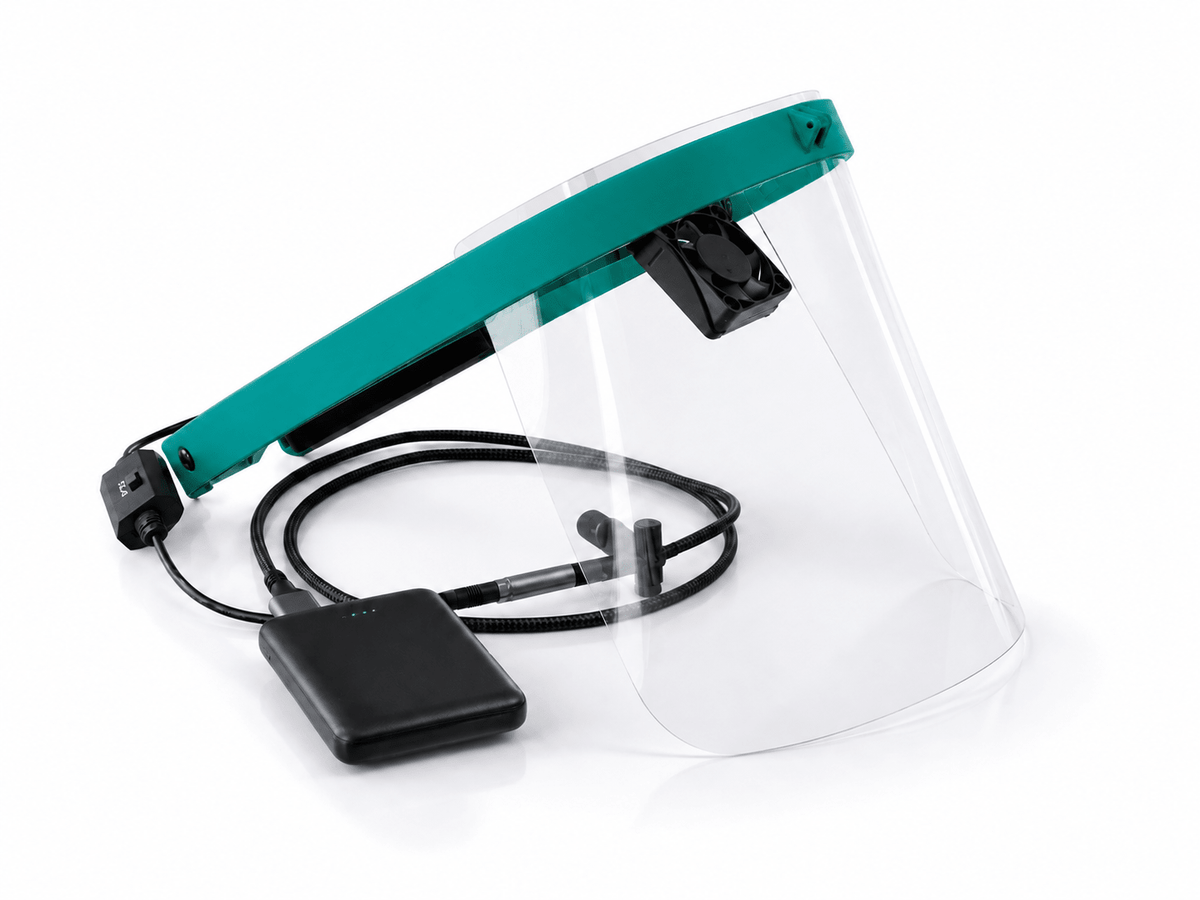 Breezy Face Dental Face Shield with Cooling Fan for Loupes - Breezy Face