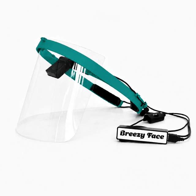 Breezy Face Shield Starter Kit - Breezy Face dental face shield in green