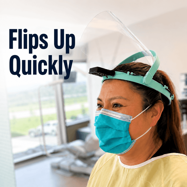 Dental Face Shield with Cooling Fan - Breezy Face