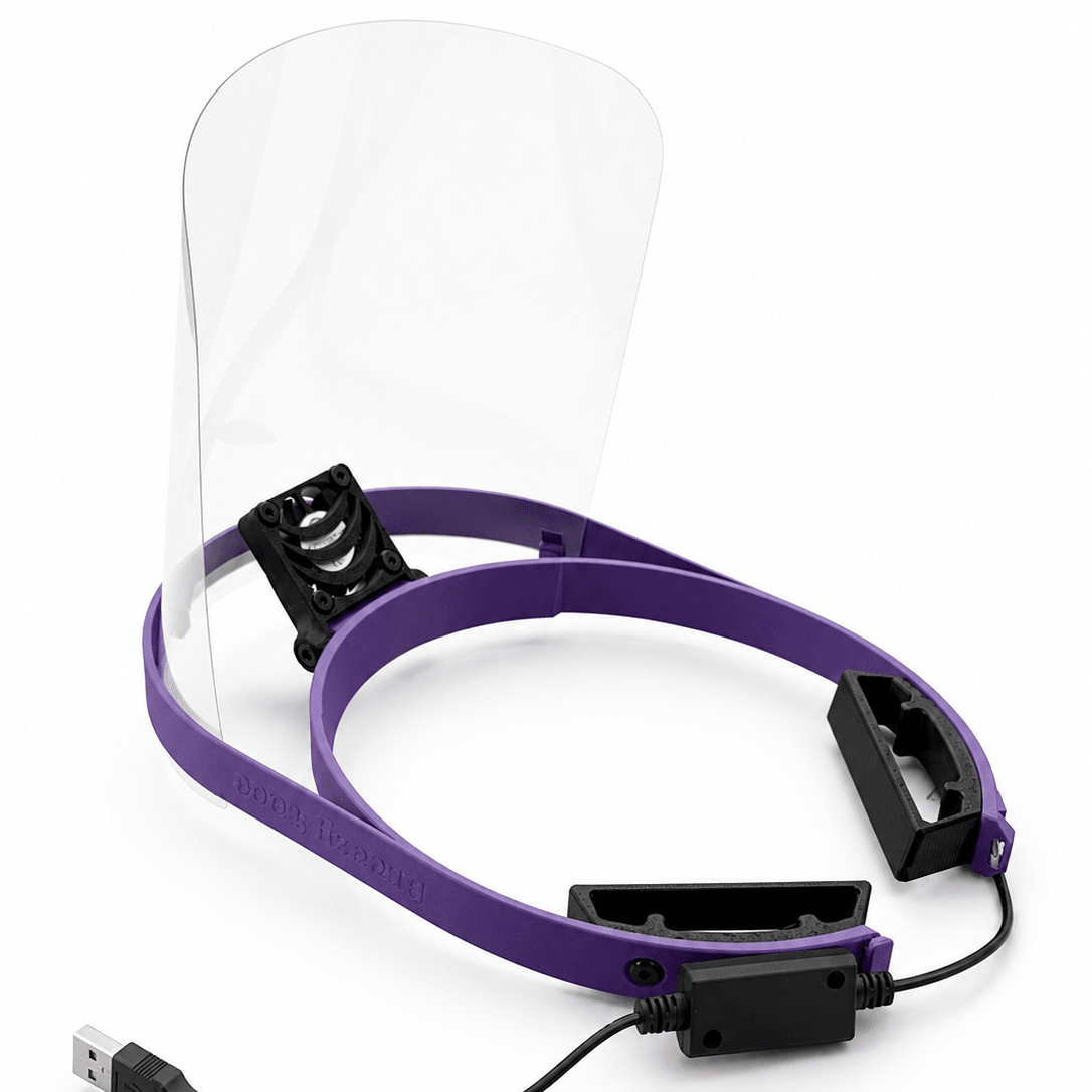 Dental Face Shield with Fan | Breezy Face Active Cooling Face Shield - Breezy Face